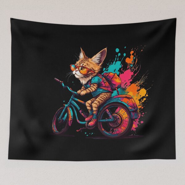 Item preview, Siberian cat on a bike designed and sold by Furrifico.