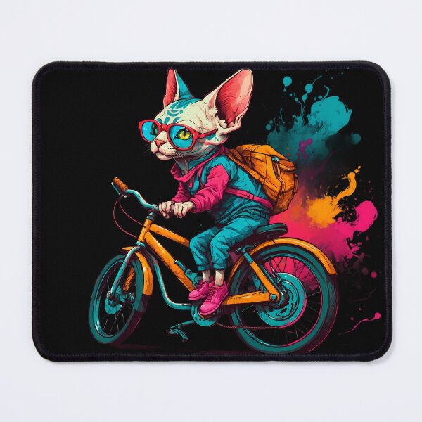 Item preview, Sphynx cat on a bike designed and sold by Furrifico.