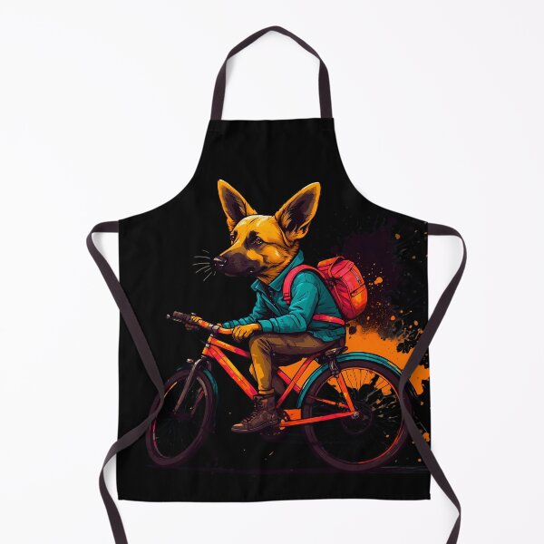 Item preview, German Sheppard dog on a bike designed and sold by Furrifico.