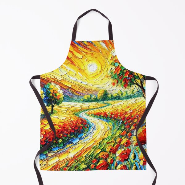 Item preview, Poppy Field Path - Colorful Abstract Landscape designed and sold by ChrisButler.