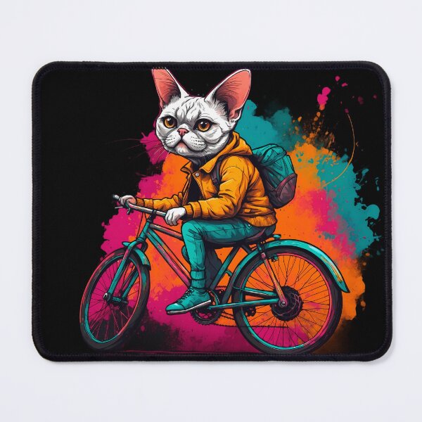 Item preview, American shorthair cat on a bike designed and sold by Furrifico.