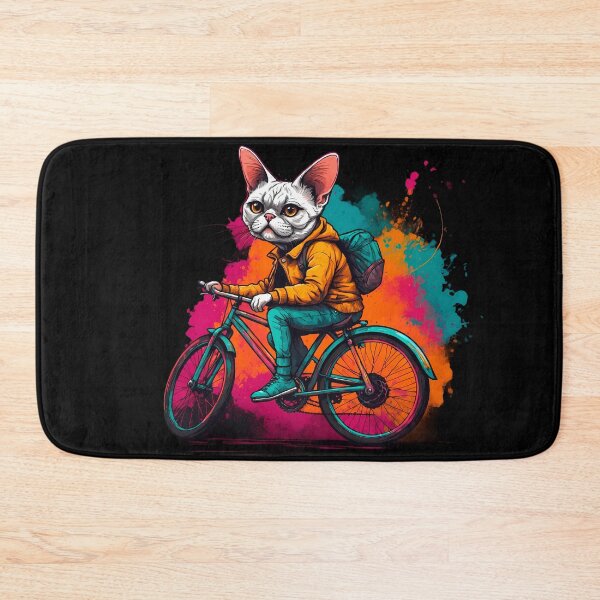 Item preview, American shorthair cat on a bike designed and sold by Furrifico.