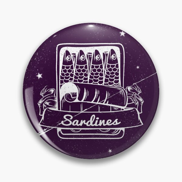 Item preview, Sardines in a tin purple distressed poster designed and sold by piedaydesigns.