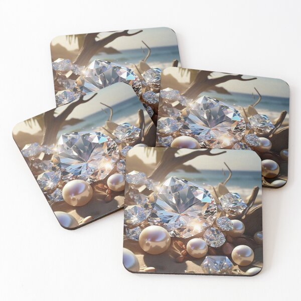 Item preview, "Ocean Elegance: Diamonds & Pearls" designed and sold by NettaArts.