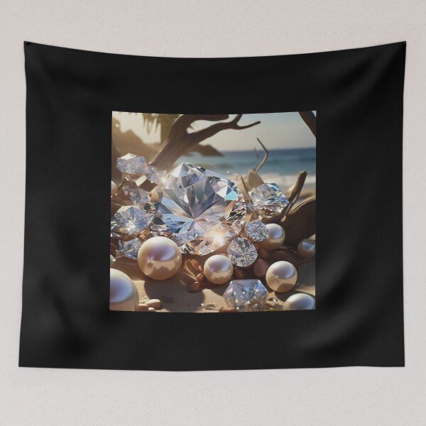 Item preview, "Ocean Elegance: Diamonds & Pearls" designed and sold by NettaArts.