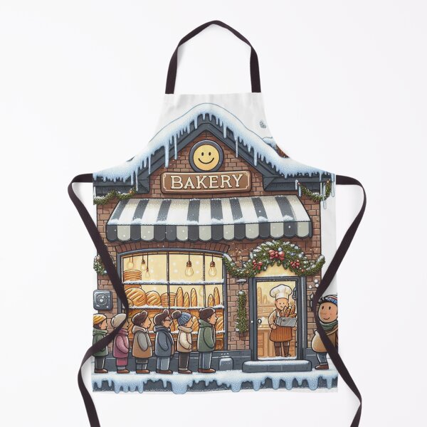 Item preview, Cozy Christmas Bakery Scene with Holiday Spirit designed and sold by LavIsInTheAir.