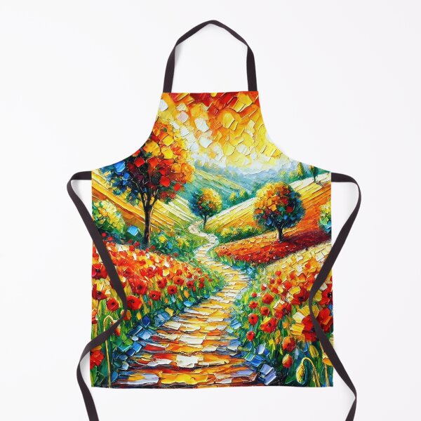 Item preview, Poppy Field Path 2 - Colorful Abstract Landscape designed and sold by ChrisButler.