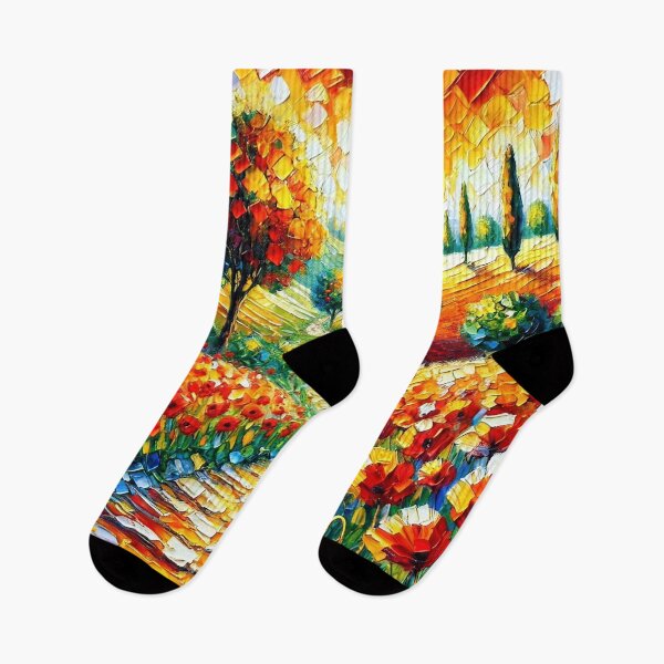 Item preview, Poppy Field Path 2 - Colorful Abstract Landscape designed and sold by ChrisButler.