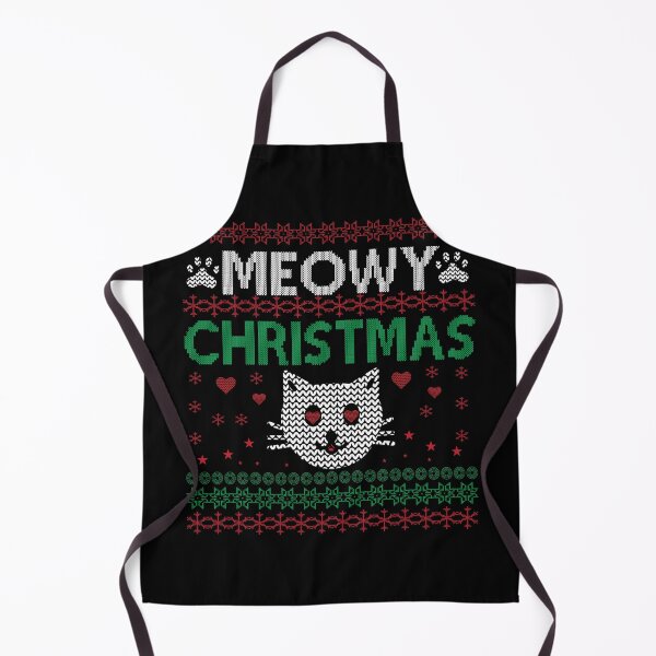 Artikelvorschau, Meowy Christmas Weihnachtspullover mit gestrickter Katze entworfen und verkauft von thisisalearcila.