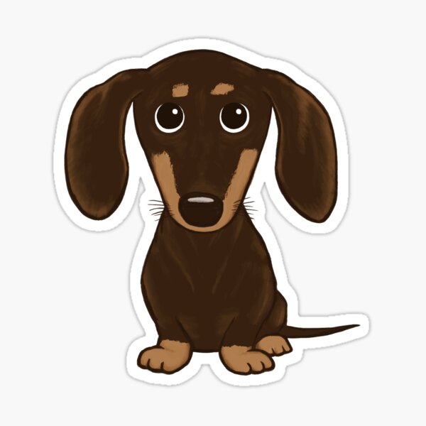 Item preview, Cute Chocolate Dachshund | Cartoon Wiener Dog designed and sold by Jenn Inashvili.