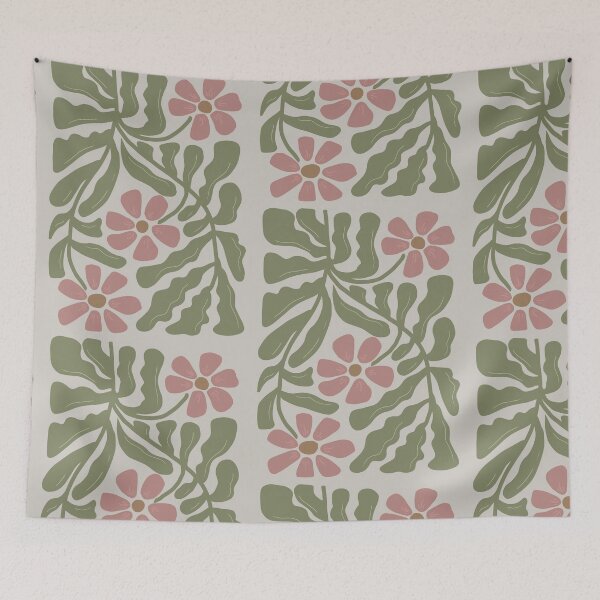 Item preview, Minimalist Abstract Flower Folk Art  designed and sold by FadedFlorals.