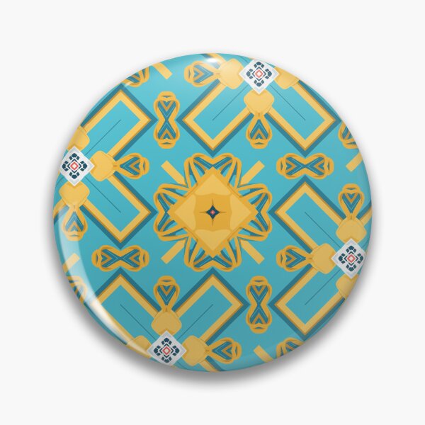 Item preview, Field Of Buttercups, Abstract Geographical Pattern, Yellow and Tiel designed and sold by Zilpa’s Prints.