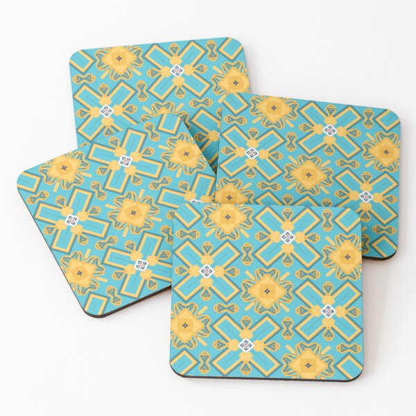 Item preview, Field Of Buttercups, Abstract Geographical Pattern, Yellow and Tiel designed and sold by Zilpa’s Prints.