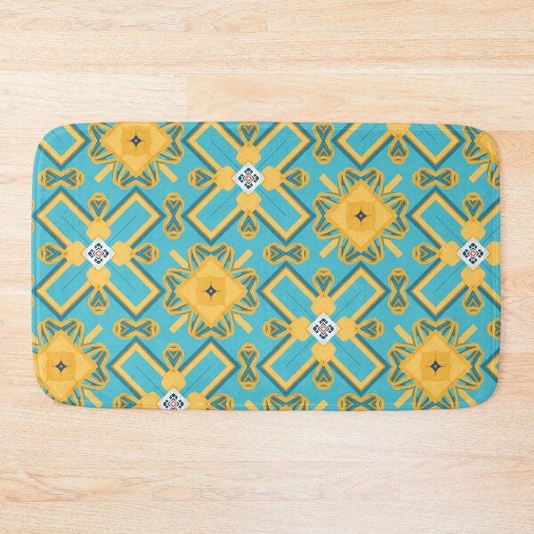 Item preview, Field Of Buttercups, Abstract Geographical Pattern, Yellow and Tiel designed and sold by Zilpa’s Prints.