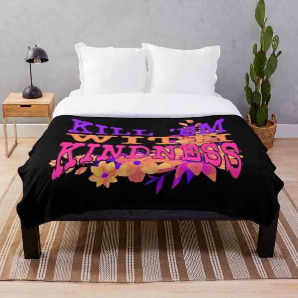 Item preview, Kill 'Em With Kindness Flower Power Statement designed and sold by 3rdShiftCurios.
