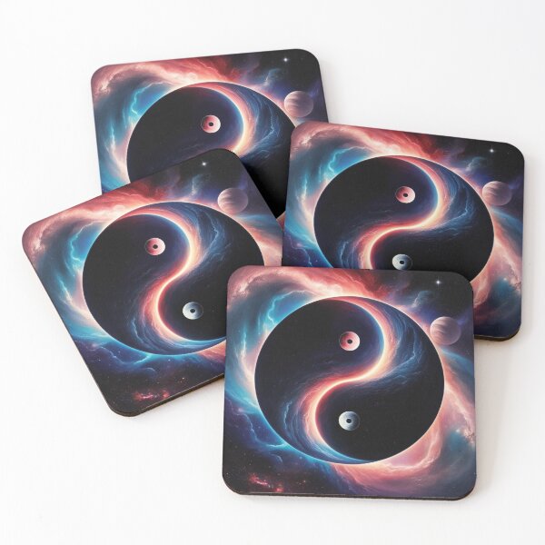 Item preview, Cosmic Balance - Yin Yang Space Art designed and sold by KaminnoArt.