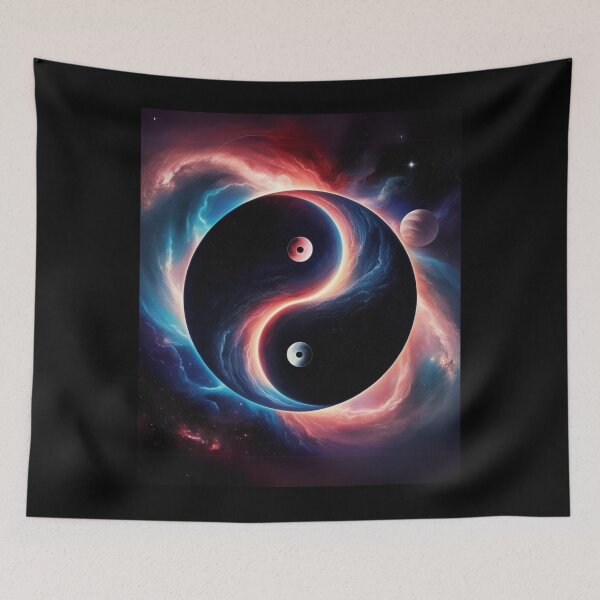 Item preview, Cosmic Balance - Yin Yang Space Art designed and sold by KaminnoArt.