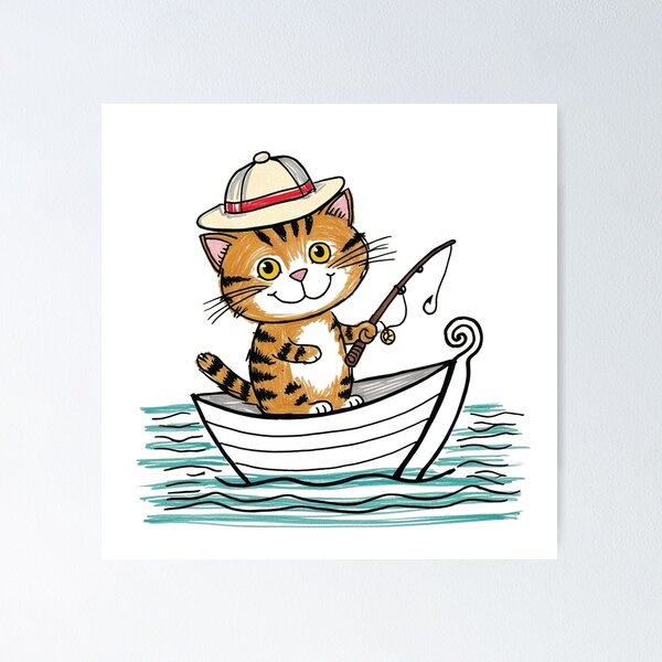 Item preview, Fishing Feline designed and sold by uapparel.