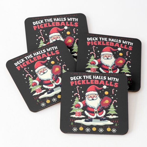 Item preview, Deck The Halls With Pickleballs Pickleballs Funny Sarcastic designed and sold by ArtFromBeyond.