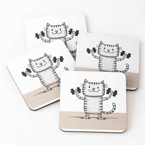 Item preview, Feline Workout Warrior designed and sold by uapparel.