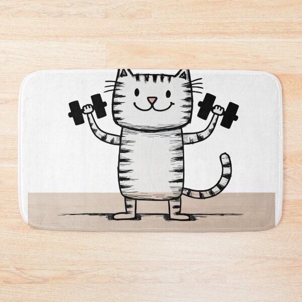 Item preview, Feline Workout Warrior designed and sold by uapparel.