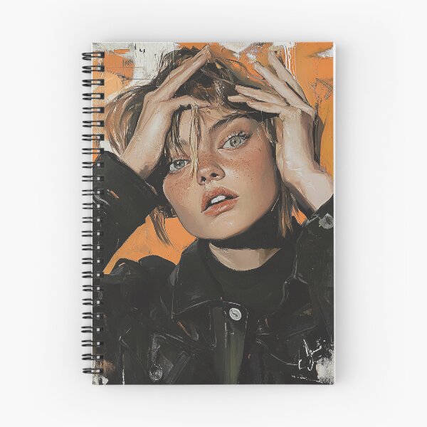 Item preview, Modern Muse – Hipster Lady Portrait Painting designed and sold by Junkie Ai.