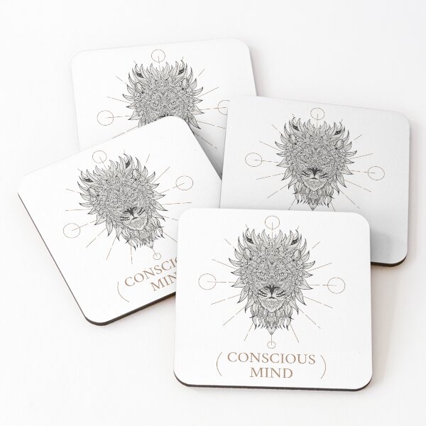 Item preview, Conscious mind: Lion face illustration designed and sold by OwOlet.