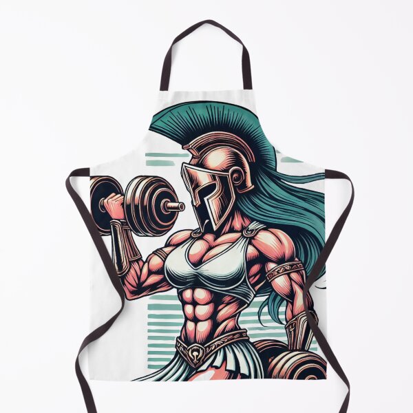 Item preview, Strong Spartan female warrior lifting weights designed and sold by JonelleTshirts.