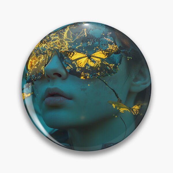 Item preview, Butterfly Dreams – Surrealist Portrait of a Young Woman designed and sold by Junkie Ai.