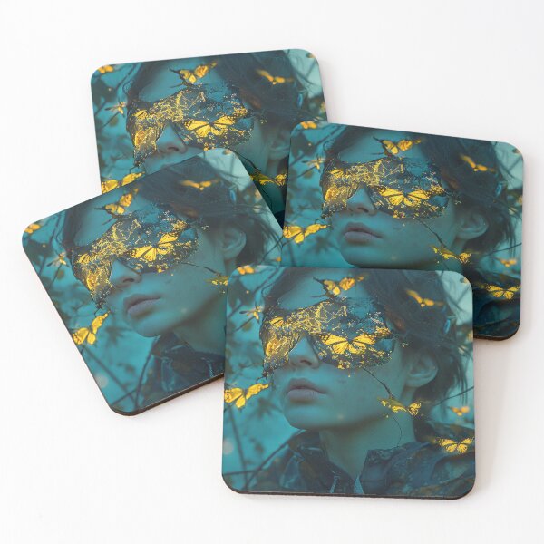 Item preview, Butterfly Dreams – Surrealist Portrait of a Young Woman designed and sold by Junkie Ai.
