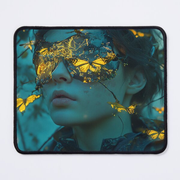 Item preview, Butterfly Dreams – Surrealist Portrait of a Young Woman designed and sold by Junkie Ai.