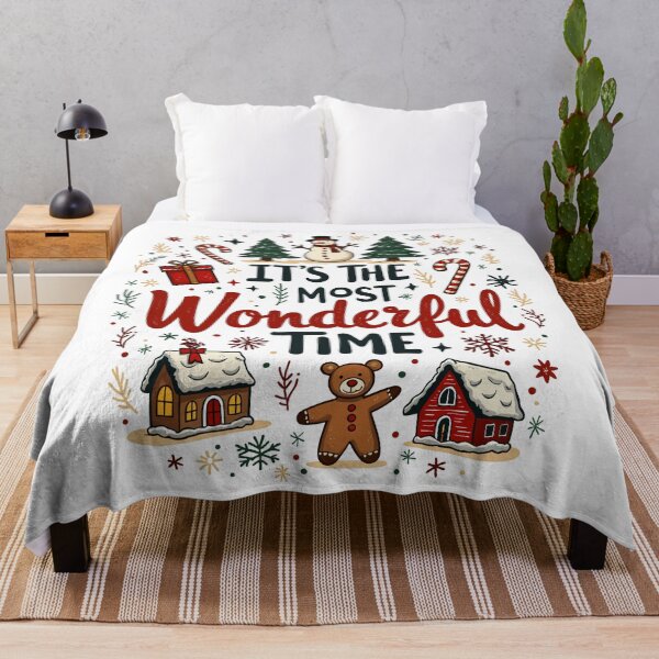 Item preview, "It's the Most Wonderful Time!" – Festive Christmas Design designed and sold by FunnyFarmDesign.