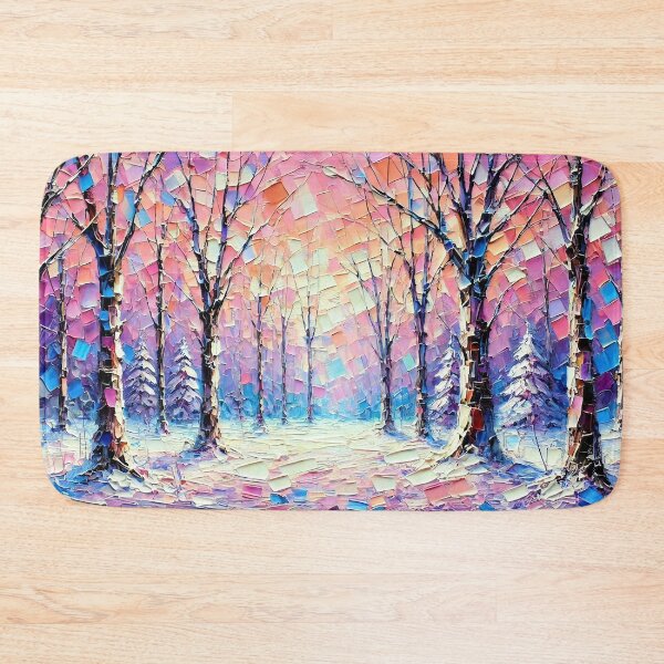 Item preview, Winter Forest Sunset - Vibrant Abstract Snowy Landscape designed and sold by ChrisButler.
