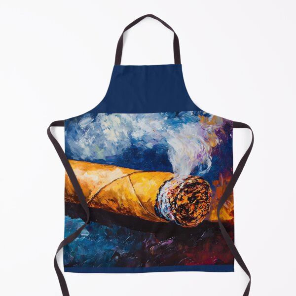 Item preview, Dramatic Elegance - Smoking Cigar with Swirling Smoke in Vibrant Hues Abstract Digital Art designed and sold by OlfactoART Studio.