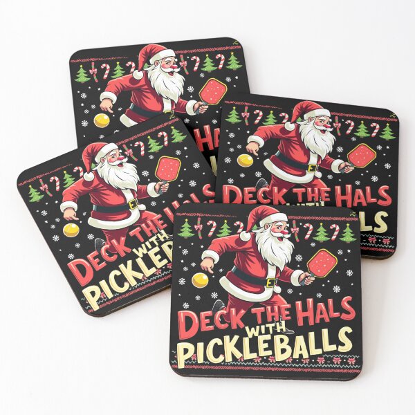 Item preview, Deck The Halls With Pickleballs Pickleballs Funny Sarcastic designed and sold by ArtFromBeyond.