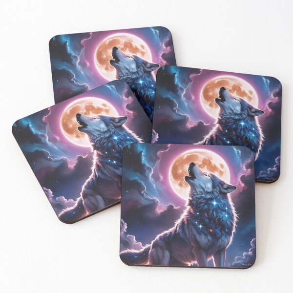 Item preview, Cosmic Wolf - Spirit of the Night designed and sold by KaminnoArt.