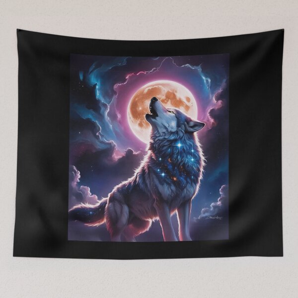 Item preview, Cosmic Wolf - Spirit of the Night designed and sold by KaminnoArt.
