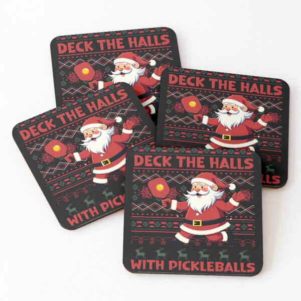 Item preview, Deck The Halls With Pickleballs Pickleballs Funny Sarcastic designed and sold by ArtFromBeyond.