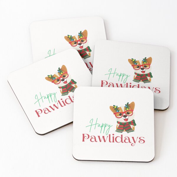 Item preview, Happy Pawlidays- Dog in Glasses  designed and sold by millennialmommy.
