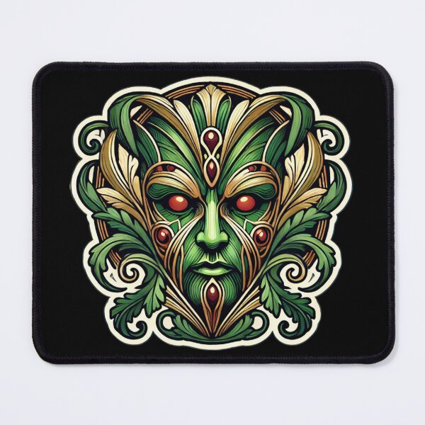 Item preview, Art Nouveau Greenman Print designed and sold by PinUpPizzazz.