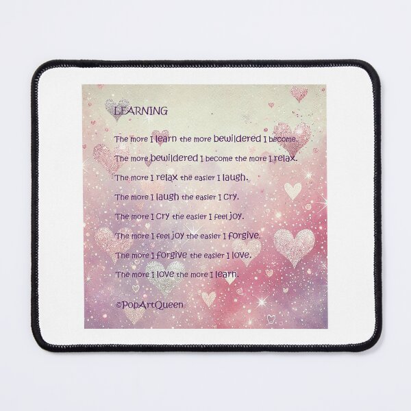 Item preview, Learning - Inspirational poem designed and sold by PopArtQueen.