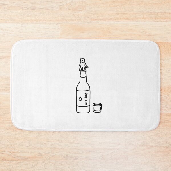 Item preview, a Cat on the water bottle designed and sold by superbaechoo.