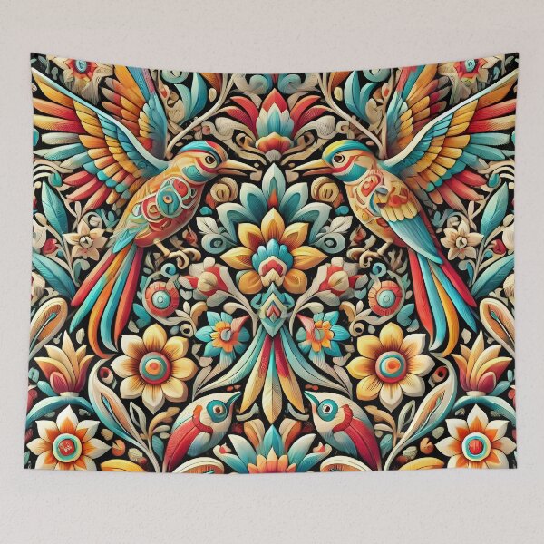 Item preview, High-Definition Otomi-Inspired Seamless Pattern | Mexican Folk Art Design designed and sold by edleon.