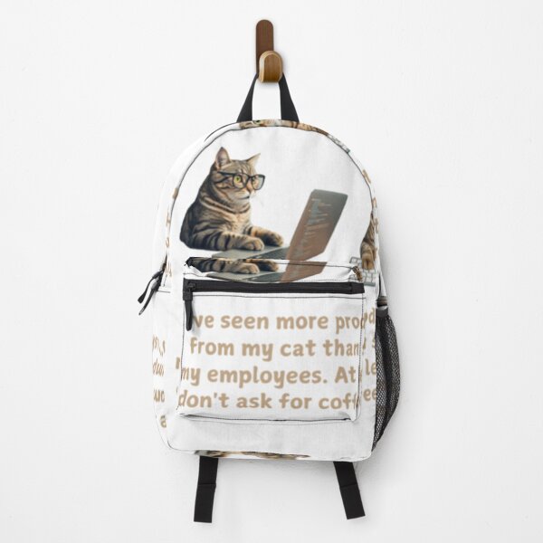 Item preview, I've seen more productivity from my cat than some of my employees. At least they don't ask for coffee breaks._White designed and sold by oceanisea.