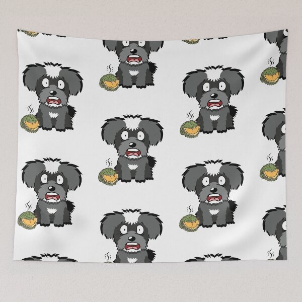 Item preview, Un Schnauzer gracioso huele un durian designed and sold by Pet Station.