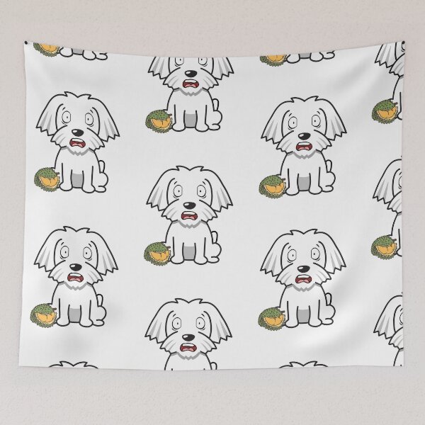 Item preview, Divertido perro blanco huele un durian designed and sold by Pet Station.