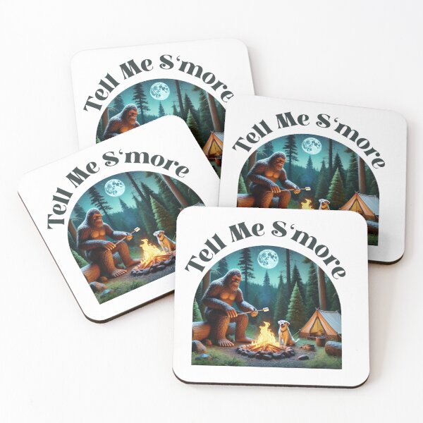 Item preview, Tell Me S'more Bigfoot Camping Art - Funny Wilderness Design designed and sold by MarketMavenGift.
