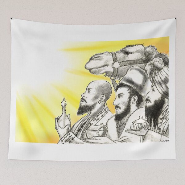 Item preview, The Three Wise Men Christmas designed and sold by Chris Munro Illustration.
