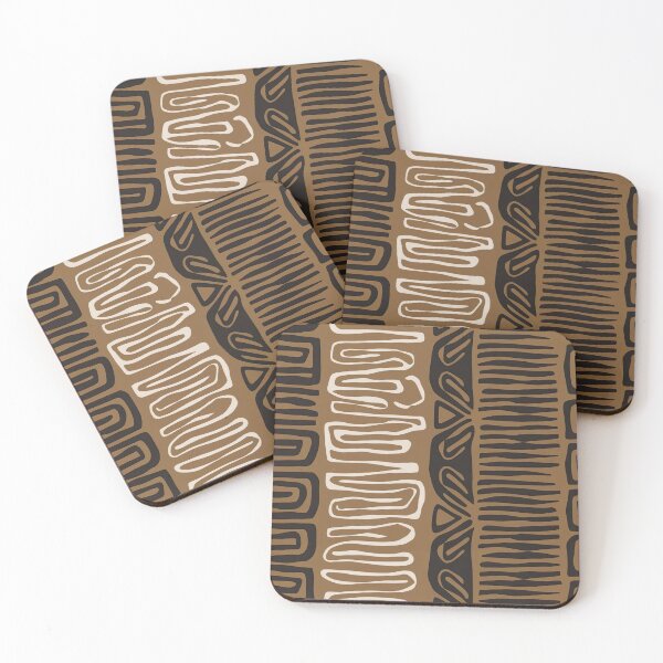 Item preview,  Brown And Black African Mud Cloth pattern designed and sold by Tamas Das.