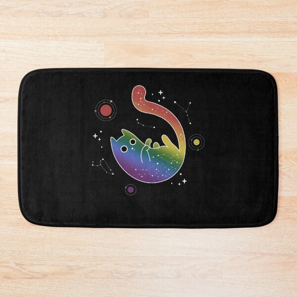 Item preview, Rainbow Cat Space Galaxy LGBT Gay Pride Flag designed and sold by Clara Hollins.